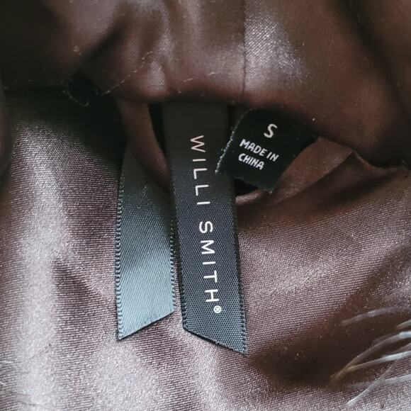 Willi Smith Faux Fur Hooded Vest S Chocolate Brown EUC Glam Fall Winter Layering - Picture 7 of 10